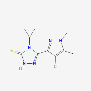 5-(4-chloro-1,5-dimethyl-1H-pyrazol-3-yl)-4-cyclopropyl-4H-1,2,4-triazole-3-thiol