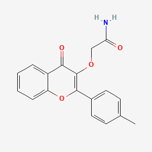 molecular formula C18H15NO4 B4600084 2-{[2-(4-甲基苯基)-4-氧代-4H-色烯-3-基]氧基}乙酰胺 