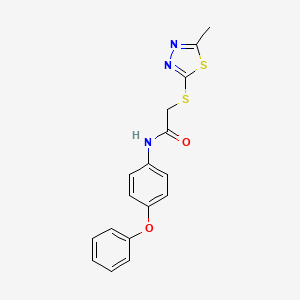 2-[(5-methyl-1,3,4-thiadiazol-2-yl)thio]-N-(4-phenoxyphenyl)acetamide