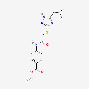 ethyl 4-({[(5-isobutyl-4H-1,2,4-triazol-3-yl)thio]acetyl}amino)benzoate