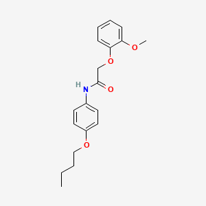 molecular formula C19H23NO4 B4600123 N-(4-butoxyphenyl)-2-(2-methoxyphenoxy)acetamide 