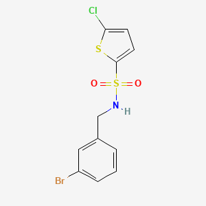 molecular formula C11H9BrClNO2S2 B4600130 N-(3-bromobenzyl)-5-chloro-2-thiophenesulfonamide 