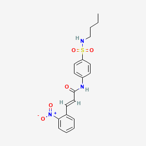 N-{4-[(butylamino)sulfonyl]phenyl}-3-(2-nitrophenyl)acrylamide