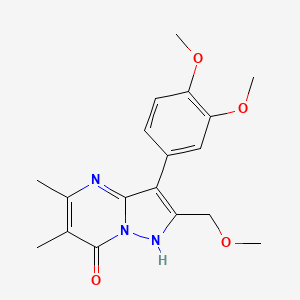 3-(3,4-dimethoxyphenyl)-2-(methoxymethyl)-5,6-dimethylpyrazolo[1,5-a]pyrimidin-7(4H)-one