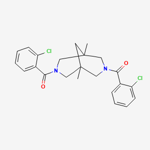 molecular formula C23H24Cl2N2O2 B4600174 3,7-bis(2-chlorobenzoyl)-1,5-dimethyl-3,7-diazabicyclo[3.3.1]nonane 