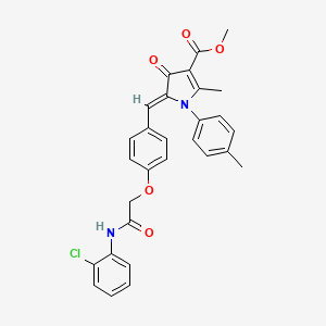 methyl 5-(4-{2-[(2-chlorophenyl)amino]-2-oxoethoxy}benzylidene)-2-methyl-1-(4-methylphenyl)-4-oxo-4,5-dihydro-1H-pyrrole-3-carboxylate