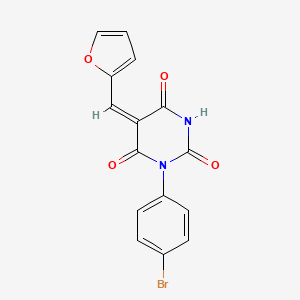 1-(4-bromophenyl)-5-(2-furylmethylene)-2,4,6(1H,3H,5H)-pyrimidinetrione