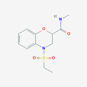 molecular formula C12H16N2O4S B4600262 4-(乙磺酰基)-N-甲基-3,4-二氢-2H-1,4-苯并恶嗪-2-甲酰胺 