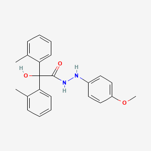 molecular formula C23H24N2O3 B4600267 2-hydroxy-N'-(4-methoxyphenyl)-2,2-bis(2-methylphenyl)acetohydrazide 