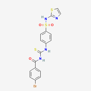 4-bromo-N-[({4-[(1,3-thiazol-2-ylamino)sulfonyl]phenyl}amino)carbonothioyl]benzamide