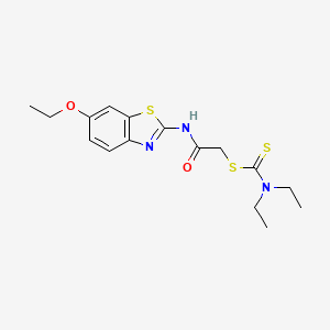 2-[(6-ethoxy-1,3-benzothiazol-2-yl)amino]-2-oxoethyl diethyldithiocarbamate