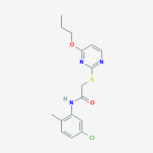 N-(5-chloro-2-methylphenyl)-2-[(4-propoxy-2-pyrimidinyl)thio]acetamide