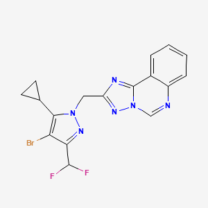 2-{[4-bromo-5-cyclopropyl-3-(difluoromethyl)-1H-pyrazol-1-yl]methyl}[1,2,4]triazolo[1,5-c]quinazoline