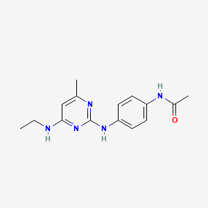 N-(4-{[4-(ethylamino)-6-methyl-2-pyrimidinyl]amino}phenyl)acetamide