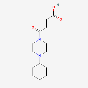 molecular formula C14H24N2O3 B4600386 4-(4-cyclohexyl-1-piperazinyl)-4-oxobutanoic acid 