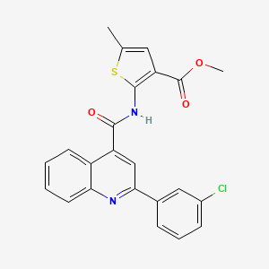 METHYL 2-[2-(3-CHLOROPHENYL)QUINOLINE-4-AMIDO]-5-METHYLTHIOPHENE-3-CARBOXYLATE