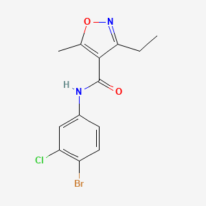 N-(4-BROMO-3-CHLOROPHENYL)-3-ETHYL-5-METHYL-12-OXAZOLE-4-CARBOXAMIDE