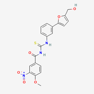 N-[({3-[5-(hydroxymethyl)-2-furyl]phenyl}amino)carbonothioyl]-4-methoxy-3-nitrobenzamide