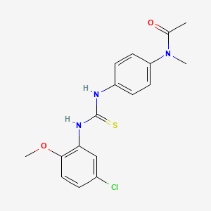 molecular formula C17H18ClN3O2S B4600459 N-[4-({[(5-chloro-2-methoxyphenyl)amino]carbonothioyl}amino)phenyl]-N-methylacetamide 