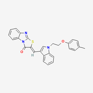 2-({1-[2-(4-methylphenoxy)ethyl]-1H-indol-3-yl}methylene)[1,3]thiazolo[3,2-a]benzimidazol-3(2H)-one