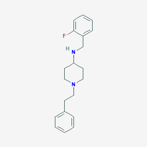 molecular formula C20H25FN2 B4600472 N-[(2-fluorophenyl)methyl]-1-(2-phenylethyl)piperidin-4-amine 