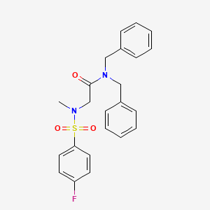 N,N-dibenzyl-N~2~-[(4-fluorophenyl)sulfonyl]-N~2~-methylglycinamide