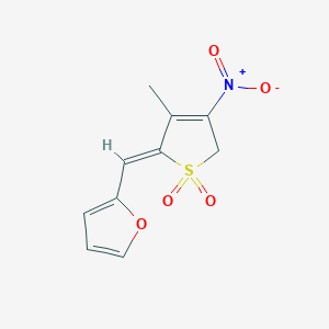 molecular formula C10H9NO5S B4600515 (5Z)-5-(furan-2-ylmethylidene)-4-methyl-3-nitro-2H-thiophene 1,1-dioxide 