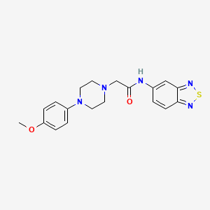 molecular formula C19H21N5O2S B4600536 N-2,1,3-苯并噻二唑-5-基-2-[4-(4-甲氧基苯基)-1-哌嗪基]乙酰胺 