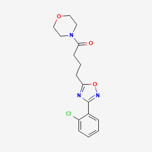 molecular formula C16H18ClN3O3 B4600564 4-[3-(2-Chlorophenyl)-1,2,4-oxadiazol-5-yl]-1-(morpholin-4-yl)butan-1-one 