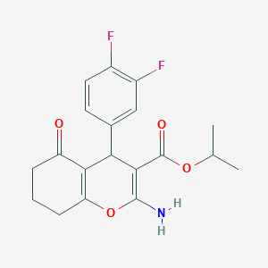isopropyl 2-amino-4-(3,4-difluorophenyl)-5-oxo-5,6,7,8-tetrahydro-4H-chromene-3-carboxylate