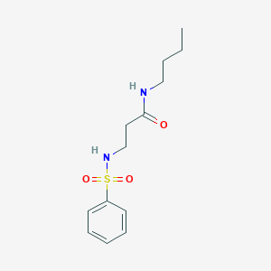 molecular formula C13H20N2O3S B4600574 N~1~-丁基-N~3~-(苯磺酰基)-β-丙氨酰胺 