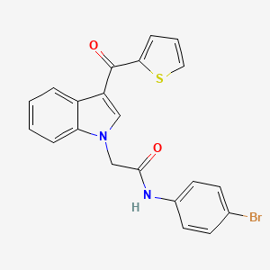 molecular formula C21H15BrN2O2S B4600577 N-(4-bromophenyl)-2-[3-(2-thienylcarbonyl)-1H-indol-1-yl]acetamide 