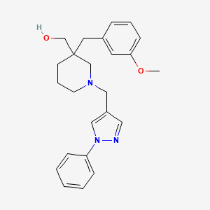 {3-(3-methoxybenzyl)-1-[(1-phenyl-1H-pyrazol-4-yl)methyl]-3-piperidinyl}methanol