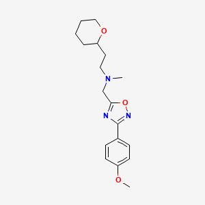 N-{[3-(4-methoxyphenyl)-1,2,4-oxadiazol-5-yl]methyl}-N-methyl-2-(tetrahydro-2H-pyran-2-yl)ethanamine