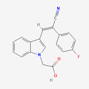 {3-[2-cyano-2-(4-fluorophenyl)vinyl]-1H-indol-1-yl}acetic acid