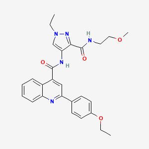 2-(4-ethoxyphenyl)-N-(1-ethyl-3-{[(2-methoxyethyl)amino]carbonyl}-1H-pyrazol-4-yl)-4-quinolinecarboxamide