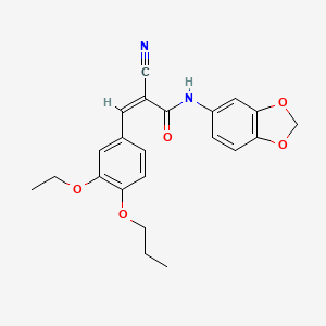 N-1,3-benzodioxol-5-yl-2-cyano-3-(3-ethoxy-4-propoxyphenyl)acrylamide