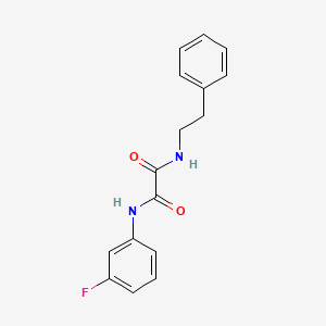 molecular formula C16H15FN2O2 B4600686 N-(3-fluorophenyl)-N'-(2-phenylethyl)ethanediamide 