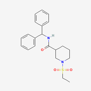 molecular formula C21H26N2O3S B4600694 N-(diphenylmethyl)-1-(ethylsulfonyl)piperidine-3-carboxamide 