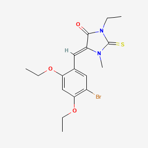 5-(5-bromo-2,4-diethoxybenzylidene)-3-ethyl-1-methyl-2-thioxo-4-imidazolidinone