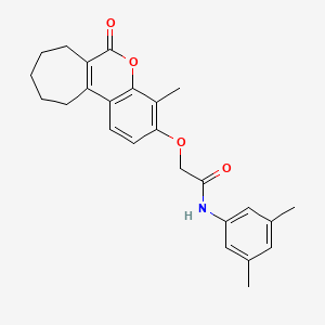 N-(3,5-DIMETHYLPHENYL)-2-({4-METHYL-6-OXO-6H,7H,8H,9H,10H,11H-CYCLOHEPTA[C]CHROMEN-3-YL}OXY)ACETAMIDE