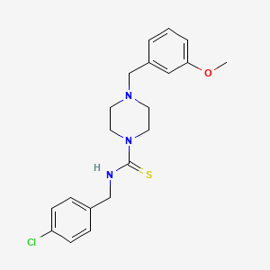 molecular formula C20H24ClN3OS B4600748 N-(4-chlorobenzyl)-4-(3-methoxybenzyl)-1-piperazinecarbothioamide 