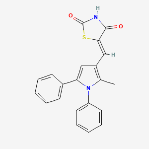 (5Z)-5-[(2-methyl-1,5-diphenyl-1H-pyrrol-3-yl)methylidene]-1,3-thiazolidine-2,4-dione