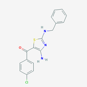 molecular formula C17H14ClN3OS B460076 [4-Amino-2-(benzylamino)-1,3-thiazol-5-yl](4-chlorophenyl)methanone 