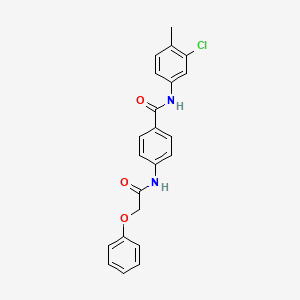 N-(3-chloro-4-methylphenyl)-4-[(phenoxyacetyl)amino]benzamide