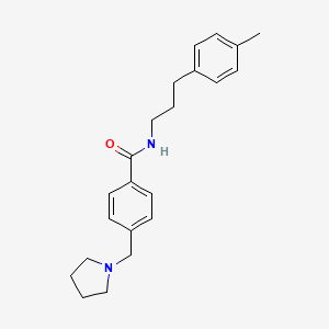 molecular formula C22H28N2O B4600798 N-[3-(4-methylphenyl)propyl]-4-(1-pyrrolidinylmethyl)benzamide 