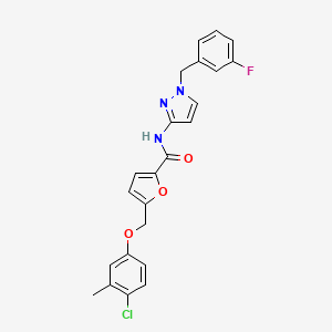 5-[(4-chloro-3-methylphenoxy)methyl]-N-[1-(3-fluorobenzyl)-1H-pyrazol-3-yl]-2-furamide