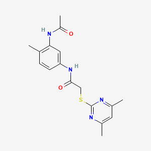 molecular formula C17H20N4O2S B4600803 N-[3-(acetylamino)-4-methylphenyl]-2-[(4,6-dimethylpyrimidin-2-yl)sulfanyl]acetamide 