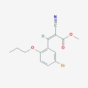 methyl (2Z)-3-(5-bromo-2-propoxyphenyl)-2-cyanoprop-2-enoate