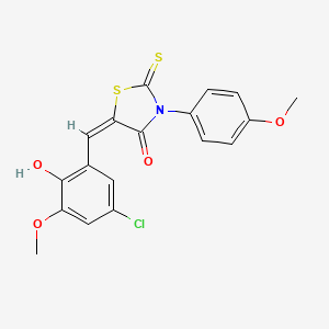 5-(5-chloro-2-hydroxy-3-methoxybenzylidene)-3-(4-methoxyphenyl)-2-thioxo-1,3-thiazolidin-4-one